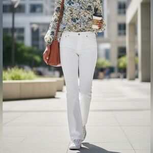 Lucky Brand Women's Clean White Straight Leg Jeans